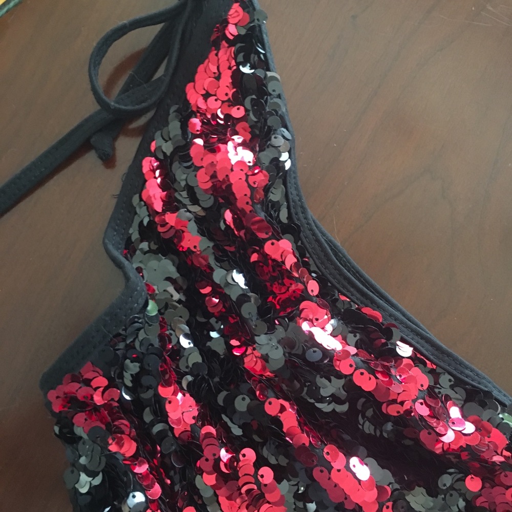 Red & Black Sequin Bikini - Picture 4 of 4